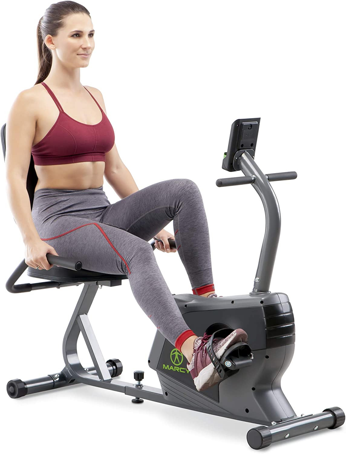 Magnetic Recumbent Exercise Bike for Home and Home Gym, with Digital Monitor and