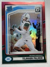 Tejhaun Palmer 2024 Donruss Optic Rated Rookies Preview Holo Red and Green #384