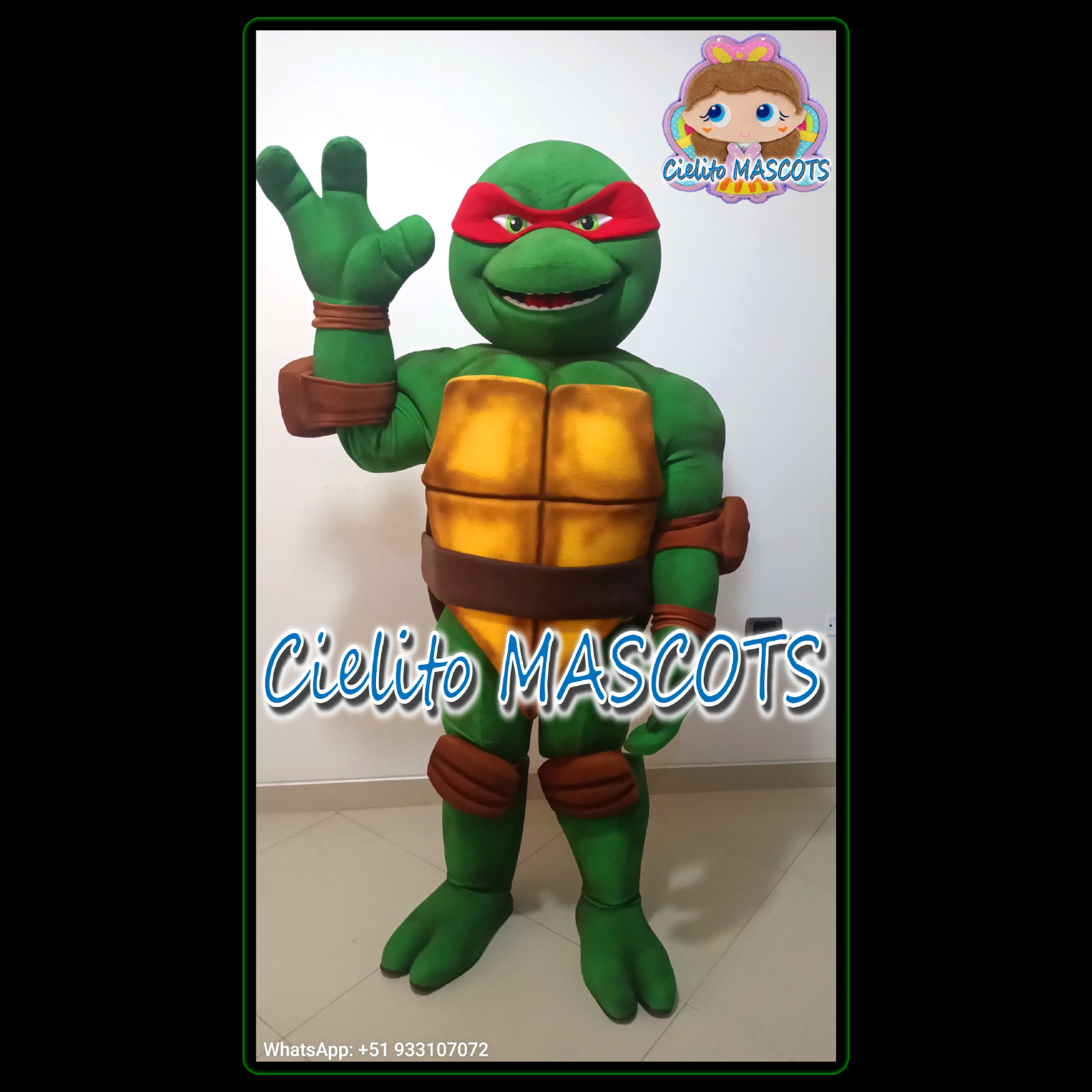 RAPHAEL of ninja turtles Mascot Costume cosplay botarga halloween cartoon