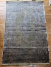 Gray Silk Rug, Modal Silk Rug, Modern, Turkish Silk Rug 47"x71", 120x180cm