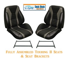 Mach 1 Touring Ii Fully Assembled Seats Brackets 1971-73 Mustang - Any Color