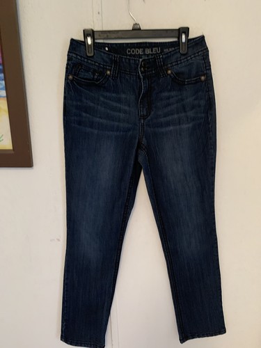 Code Bleu Marielle Slim Straight Jeans Sz 10/29 Womens Skinny Rhinestone Bling - Picture 3 of 8