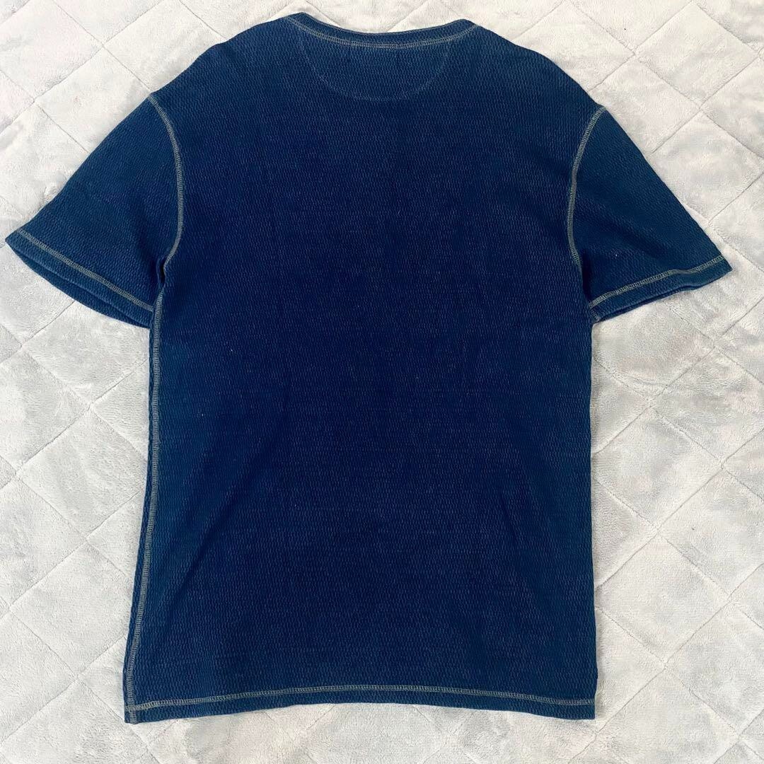 トップス RRL HENRY NECK shirts Indigo M RRL RALPH LAUREN Men's Henley neck T-shirt indigo waffle