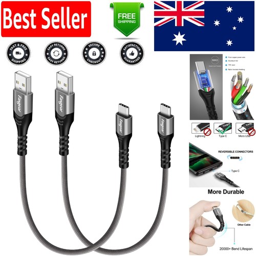 Short USB C Cable 1ft - High Speed Data Transfer for Samsung & Motorola