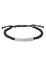 Fossil Herren Armband Edelstahl Silber Schwarz 17 Cm JF03247040