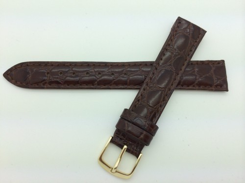 Correa de reloj corta de 16 m 18 mm 20 mm MS717 Hadley Roma grano de cocodrilo de cuero genuino - Imagen 8 de 9