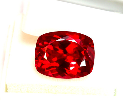 10 Ct+ Natural Certified Burma Red Ruby Cushion Cut Untreated Loose Gemstone