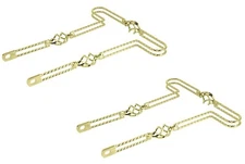 2 VINTAGE LOWRIDER TRIPLE CAGE TWISTED BUMPERS GOLD FRONT/ REAR 20" BICYCLE.