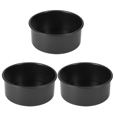 3 Pieces Non 6 Inch Cake Pans Durable Carbon Steel Baking Pans Easy to Use