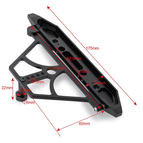 FLYXM Metal Rear Bumper w/Spare Tire Rack For RC 1:10 Axial SCX10 Crawler Car - Picture 2 of 16