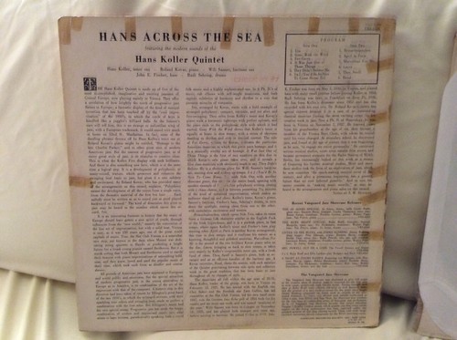 Hans Koller Quintet - Hans Across the Sea (Mono) - Picture 3 of 4