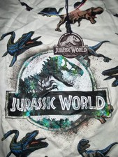 NEW Jurassic World Boys Short Sleeve T-Shirt Sizes 7/8 Dinosaurs