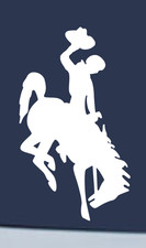 UNIVERSITY OF WYOMING COWBOYS  Vinyl Decal Sticker Car Window BUCKING HORSE LOGO