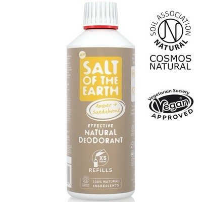 Salt of The Earth Amber & Sandalwood Deodorant Refill 500ml