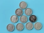 90% Silver Roosevelt Dimes {Lot of 10]  1961 D -1962 D (FREE SHIP)  #4