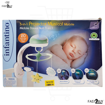 Infantino 3in1 Projektor Musical Mobile Babybett Musik Nachtlicht