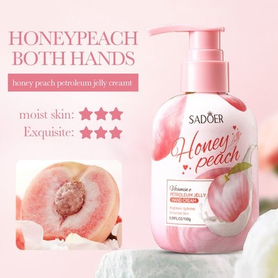 150g Peach Hand Cream   Glycerin, Peach Extract & Tocopherol Moisturizer for Dry