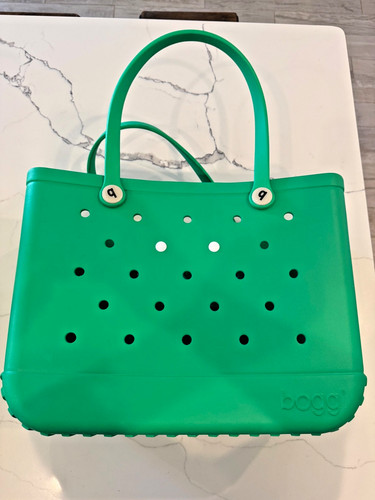 Bogg Bag Original Large Green With Envy Tote + 2 Clear Inserts Excellent