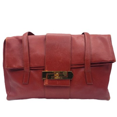 Vintage Gianni Versace Red Leather Shoulder Bag