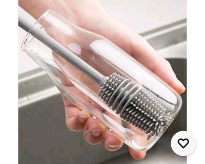 Ideal Kitchen Bottle & Straw Brush Set Cleaning Brushes Color Gray