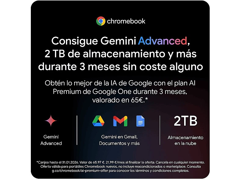 ASUS Chromebook CX1500CKA-NJ0446, 15.6 " Full HD, Intel® Celeron® N4500, 8GB RAM - Imagen 4 de 4