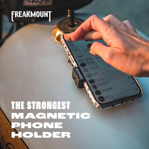 Magnetic Motorcycle Phone Mount - Compatible with Harley Davidson - Premium B... - Picture 2 of 8