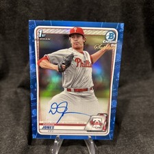 DAMON JONES 2020 1st Bowman Chrome Blue Sapphire On Card Auto Phillies #BSPA-DJ