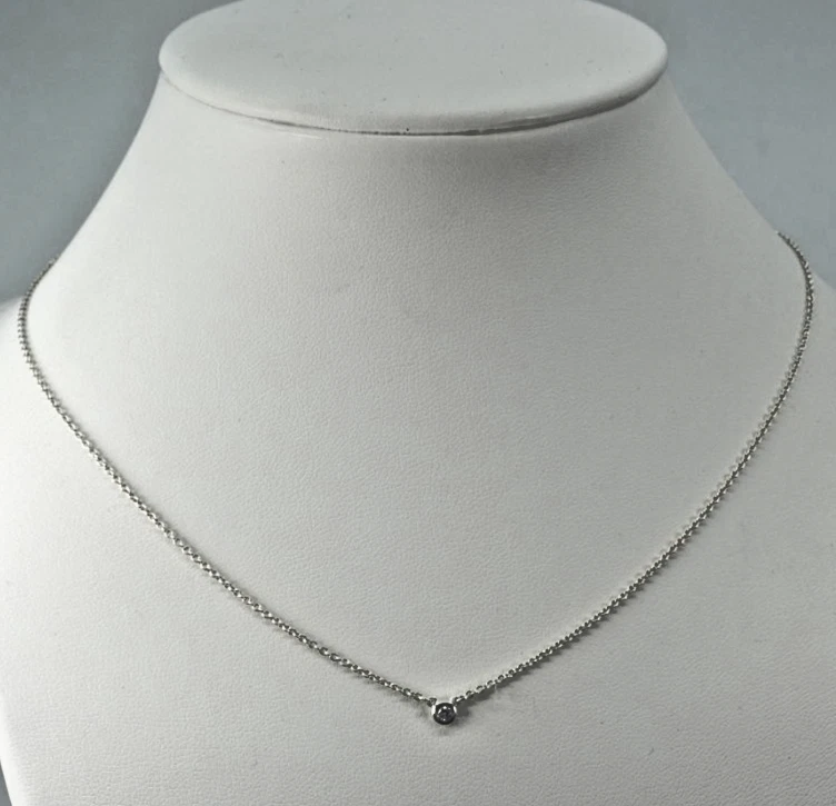 Tiffany & Co Peretti Diamond and Sterling Silver By The Yard Necklace 16" - Image 4 of 4