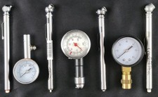 Automotive Tire Pressure Gauge Lot Of 7 Car Bike Stick Dial Type Various Brands