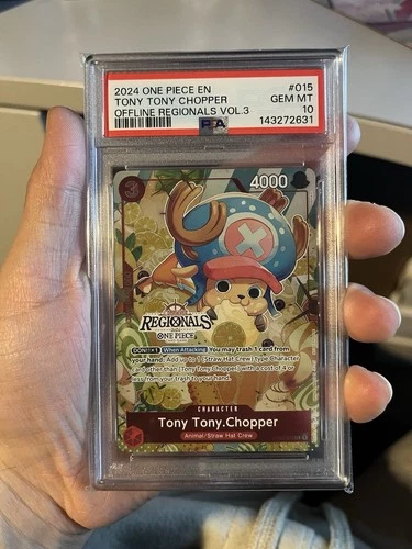 One Piece CCG Tony Tony.Chopper Offline Regionals ￼OP01-015 PSA 10