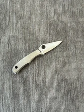 Spyderco Bug SS Slip Stainless Steel Handle Joint Plain Edge Folding Knife