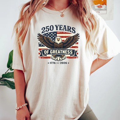Years of Greatness Patriotic Comfort Tee Shirt American