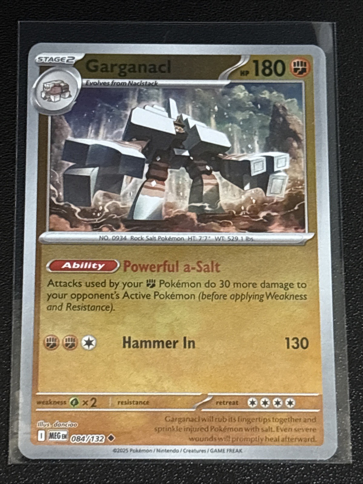 Pokémon TCG Mega Evolution Garganacl Reverse Holofoil 084/132 NM
