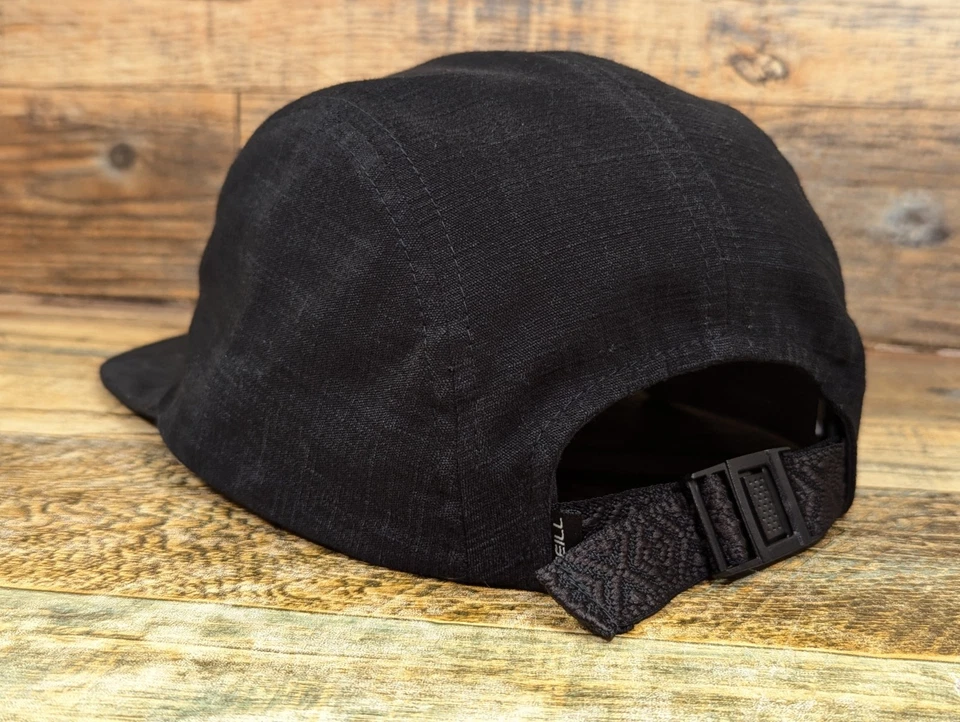 Sombrero vintage O'Neill bajo perfil negro 5 paneles correa ajustable algodón  Foto 4 de 4