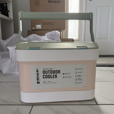 Stanley Easy Carry Outdoor Cooler 16 qt Portable Ice Box 36h Cold Green/White