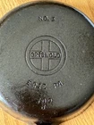 Vintage Griswold Cast Iron Frying Pan No. 3 Block Logo Erie, PA 709J