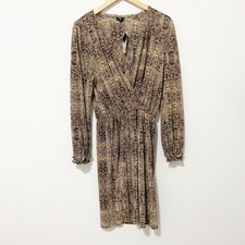 NEW River Island Snake Print Long Sleeve Dress Size 20