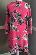 ASOS Pink Rose Mirror Floral Body-Con 3/4 sleeve Dress size 6