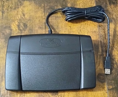 VEC Infinity 3 USB Foot Pedal Control Transcription Dictation Court Reporter