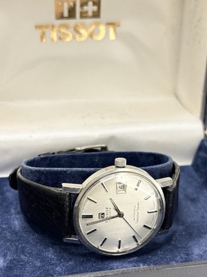 TISSOT Visodate Seastar *+BOX* Vintage 1970 s Men s Automatic Silver Dress Watch