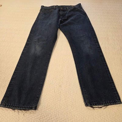 Levis 504 White Oak Cone Denim Jeans Mens 33x29 Dark Wash Straight Leg USA Made