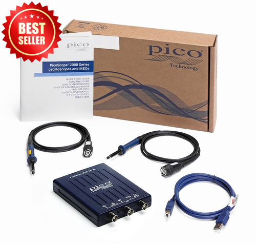 2 Channel 10Mhz Picoscope 2204A Oscilloscope 100 Ms/S Handheld USB Lab Kit US