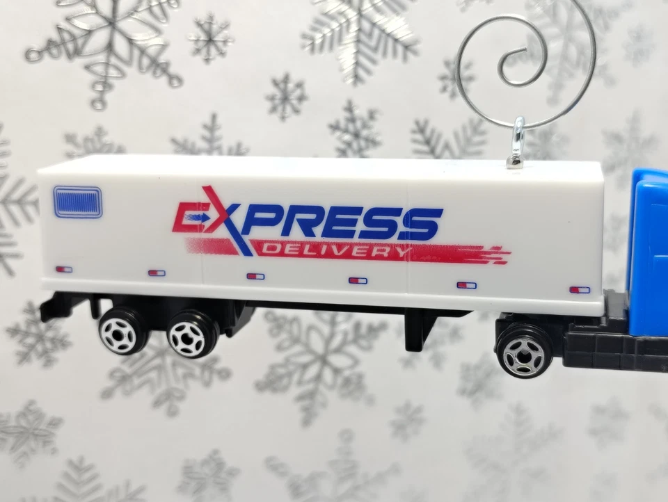 Remolque tractor fundido a presión 1:64 adorno navideño personalizado semirremolque 18 ruedas Foto 3 de 4