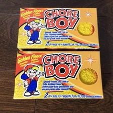 3x Chore Boy Golden Fleece Non-Metallic Terry Cloth Scouring Sponges