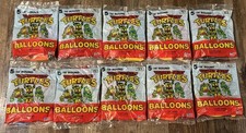 Vintage TMNT Ninja Turtles 14 Party Balloons 10 Pks, 5 Ea., Assorted Colors NOS