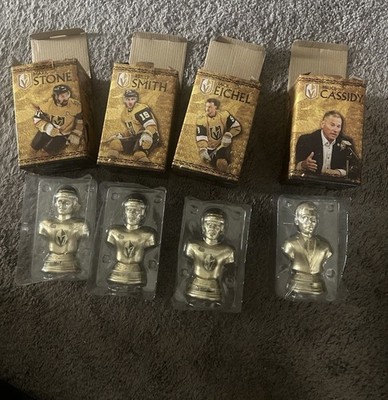Vegas Golden Knights SGA Gold Busts (Lot Of 4) Eichel, Stone, Smith, Cassidy