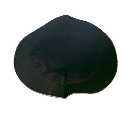 Sombrero de cubo de moda azul bebé estampado de setas caprichoso artesanal boutique OSFM - Imagen 7 de 8
