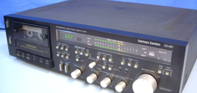 Harman/Kardon CD491 Cassette Deck Vintage 1984 Black 45W Japan