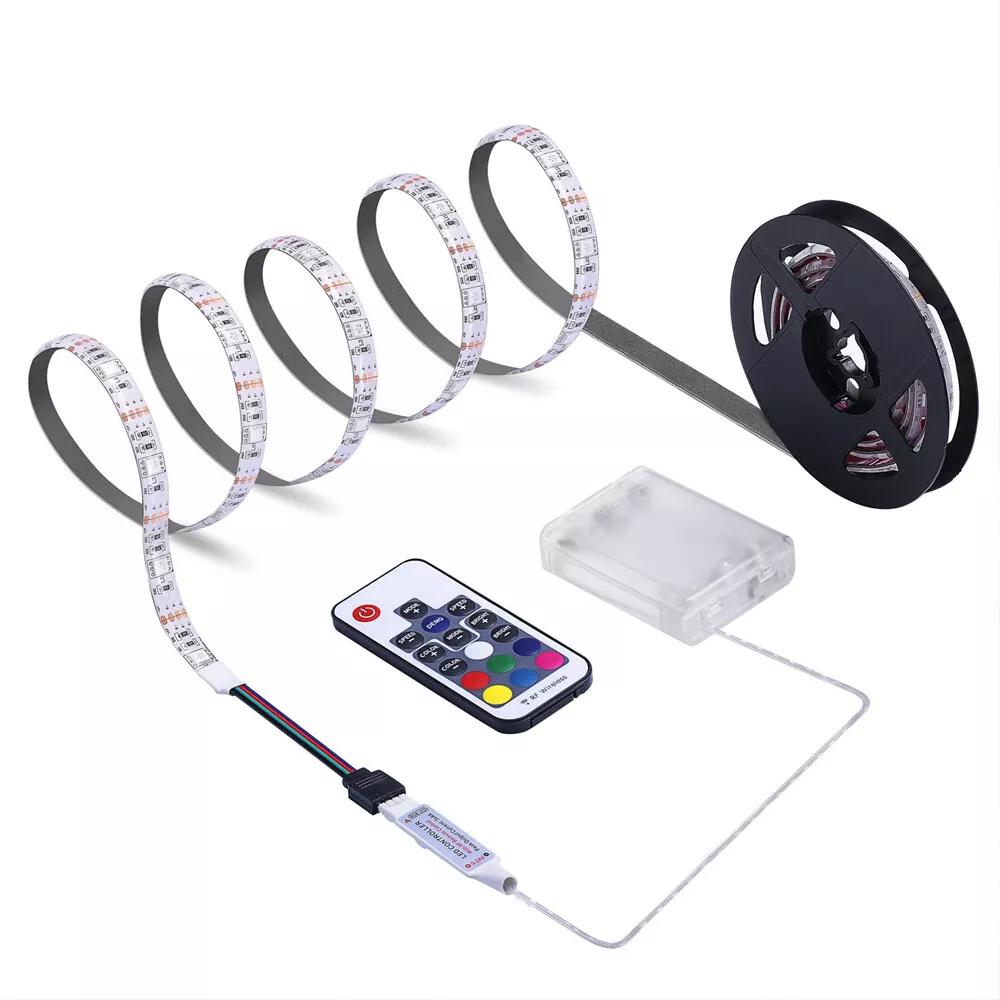 Coloured led strip lights battery powered online