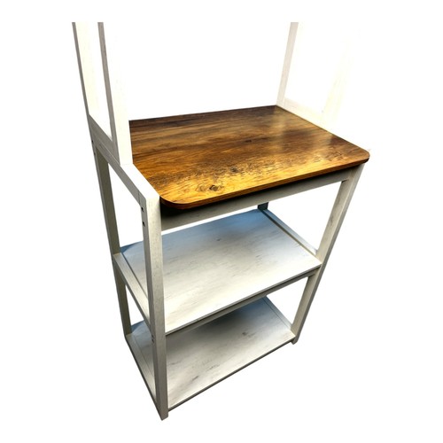 NEW 23.62" White and Rustic Brown color 5-Tier Bakers Rack for Kitchen with Stor - Picture 5 of 10